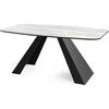 ESSTISCH Monte rechteckig ausziehbar, Grauer Beton 160-200/80/76 cm - Hellgrau/Schwarz, Holzwerkstoff/Metall (160/80/76cm) - WFL GROUP