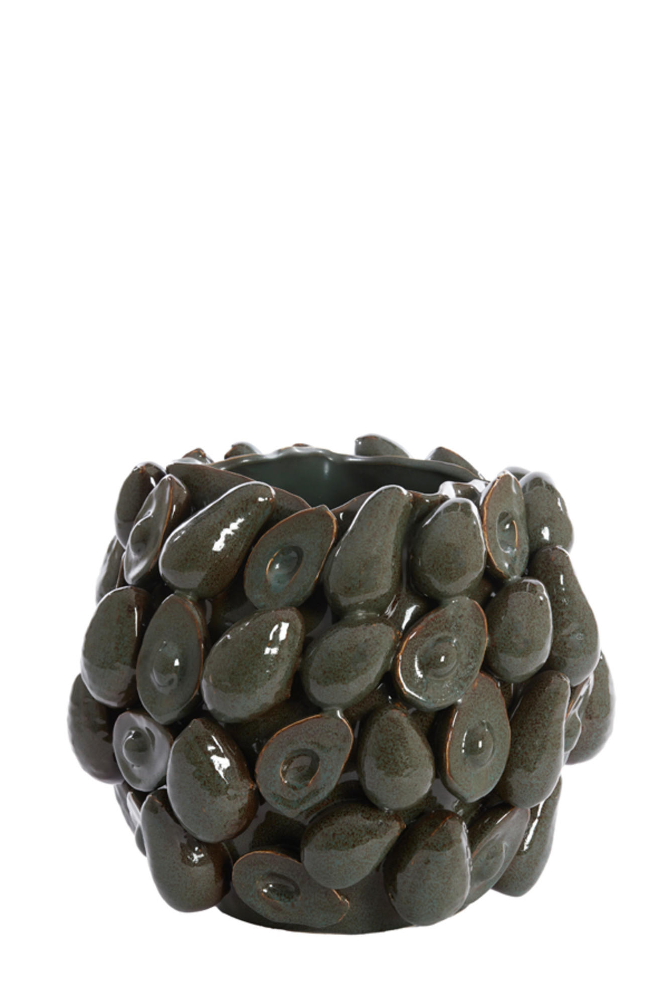 VASE Avocado Braun Ø36/31,5 cm - Braun, Keramik (31.5cm) - Light & Living