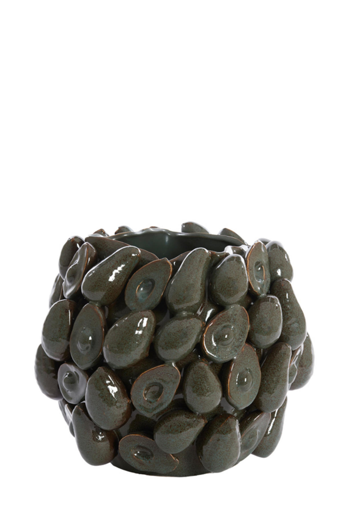 VASE Avocado Braun Ø36/31,5 cm - Braun, Keramik (31.5cm) - Light & Living