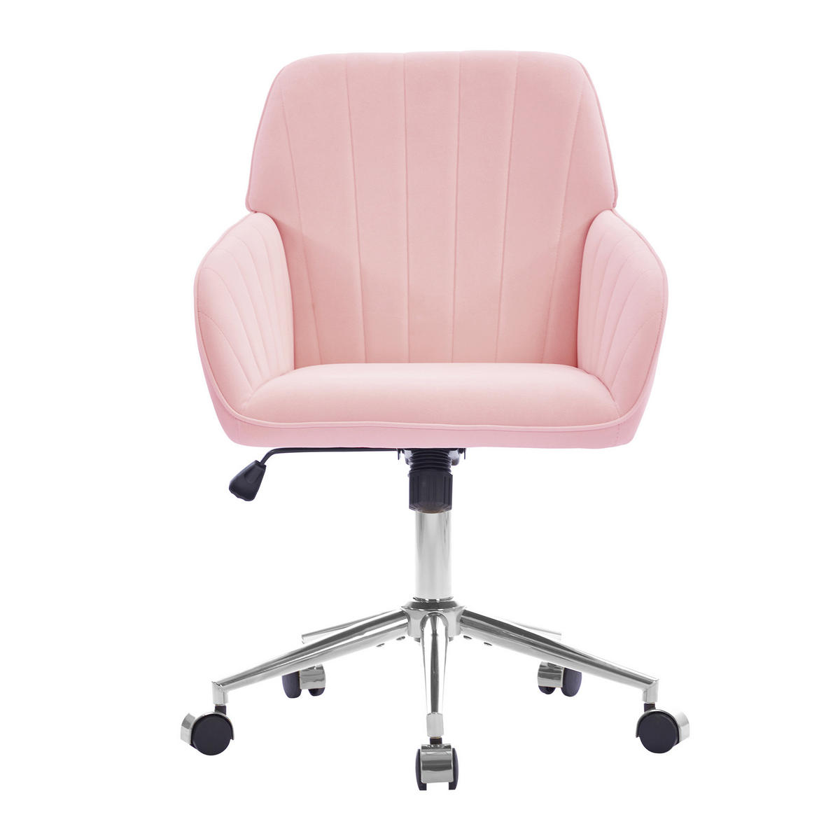 BÜROSTUHL Pink Höhenverstellbar - Pink, Metall (62/97/60cm) - PANGIVO