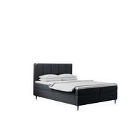 BOXBETT Mit Bettkasten Matratze ADEL Stoff Monolith Dunkelgrau 120x200 cm H2-Pocket - Dunkelgrau, Holz/Textil (120/200cm) - Kaiser Möbel