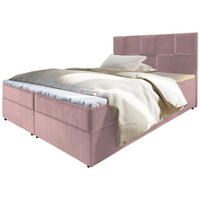 BOXBETT PRATA 160x200 cm mit Matratze und Topper - Rosa - Rosa, Holz (160/200cm) - MASSENO
