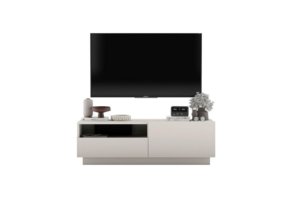 TV-SCHRANK Enjoy Kaschmir matt Loft Schublade 120 cm - Kaschmir, Holzwerkstoff (120/37/35cm) - Meble Lindner