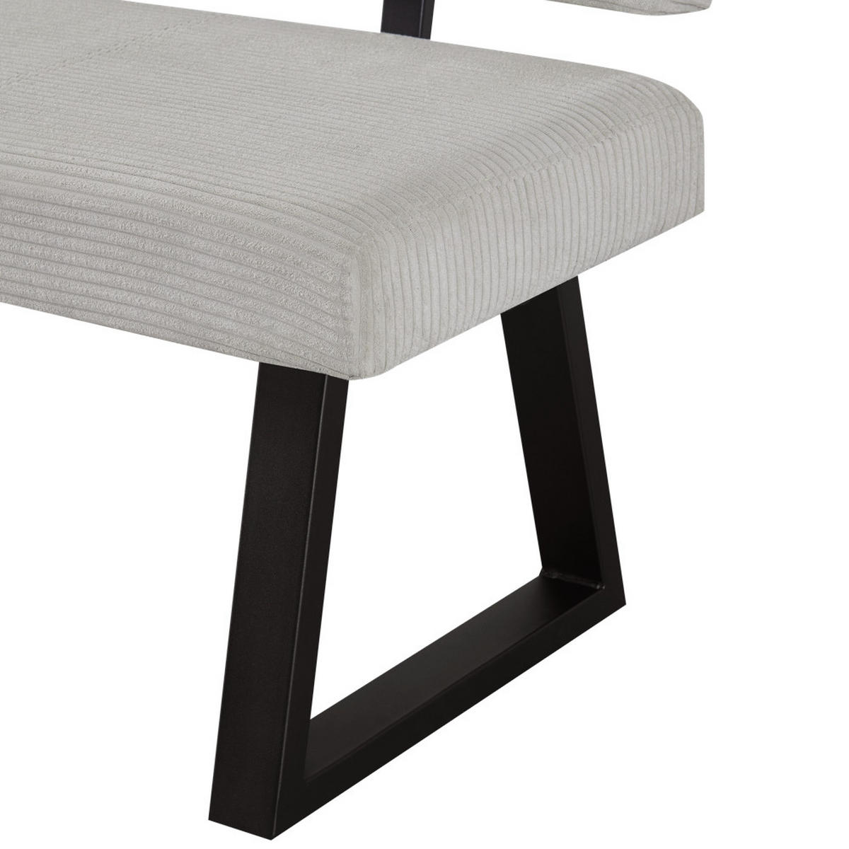 SITZBANK SIGFRID - Hellgrau, Textil/Metall (140/88/58cm) - B&D Home