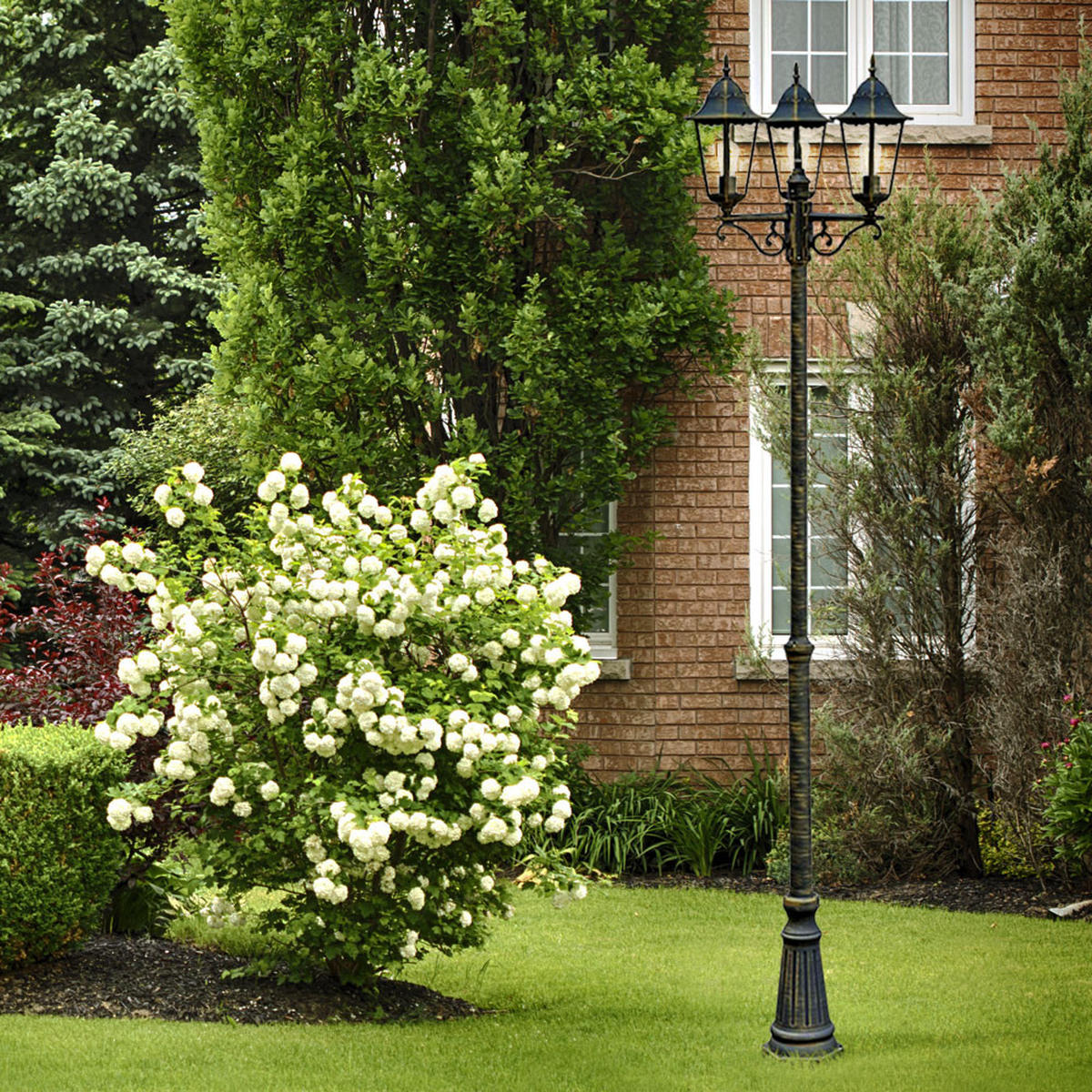 LED AUSSENLEUCHTE NORDERNEY Bronze - Bronzefarben, Glas (58/55/220cm)