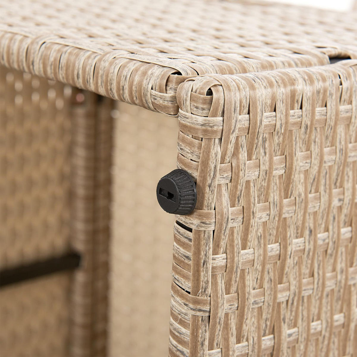 LOUNGEGARNITUR Salou inkl. Abdeckung beige - Beige, Kunststoff - Juskys