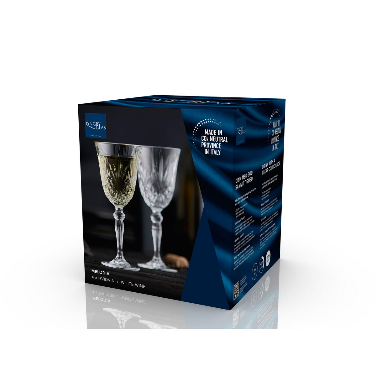 WEISSWEINGLAS Melodia 4er Set, Kristallglas, Klar, 210 ml - Transparent, Glas (0.21L) - Lyngby Glas