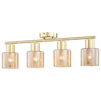 DECKENLEUCHTE - Metall / Glas, 4-flammig - Goldfarben, Glas (12/60/22cm) - home24