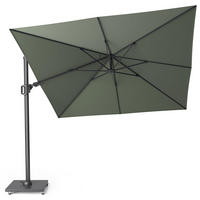 AMPELSCHIRM quadratisch 3 x 3 m Challenger T² Basic 360° kippbar olivgrün/anthrazit - Olivgrün, Metall (300/300cm) - Platinum