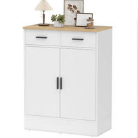 SIDEBOARD 68,6/35/90,3 cm mit 2 Schubladen & verstellbarem Fach in Weiß - Weiß, Holz (68.6/90.3/35cm) - BEAOK