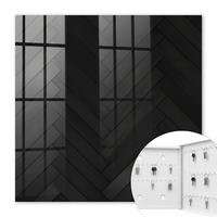 SCHLÜSSELBOX Weiß 30x30 cm – Türöffnung nach rechts - Dunkle Eleganz - Schwarz, Metall (30/30/5cm) - TULUP