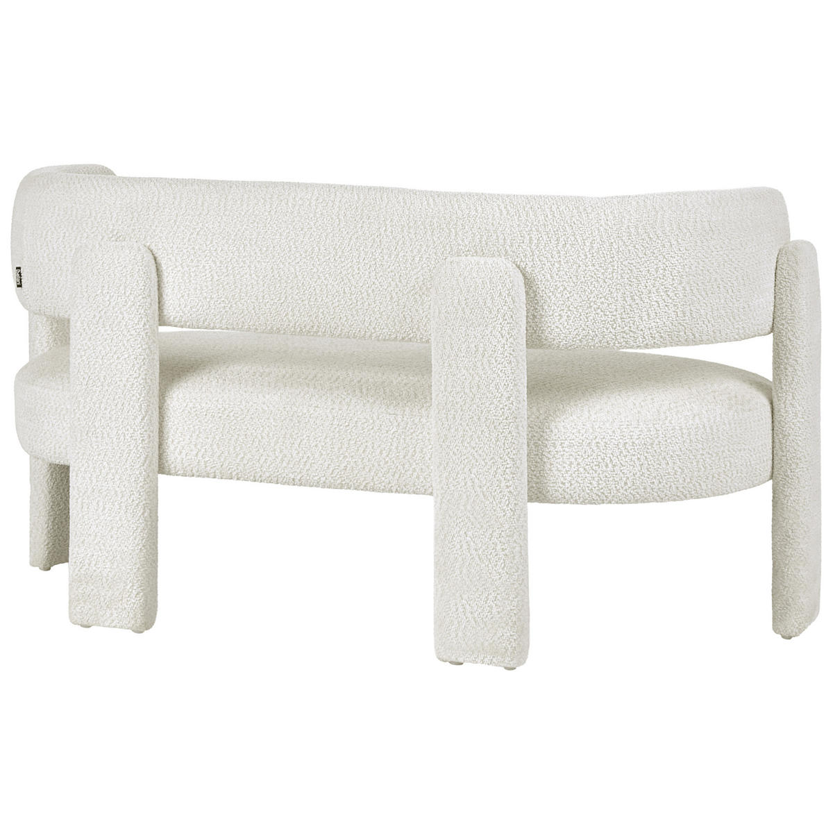 POHOVKA 2-místná Žinylková látka Krémově bílá Burea - krémová, textil (148/75/67cm) - Beliani