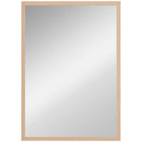 WANDSPIEGEL 50 x 70 cm, mit 4 Haken, Badezimmer - Naturfarben, Holzwerkstoff (50/70/2cm) - HOMCOM