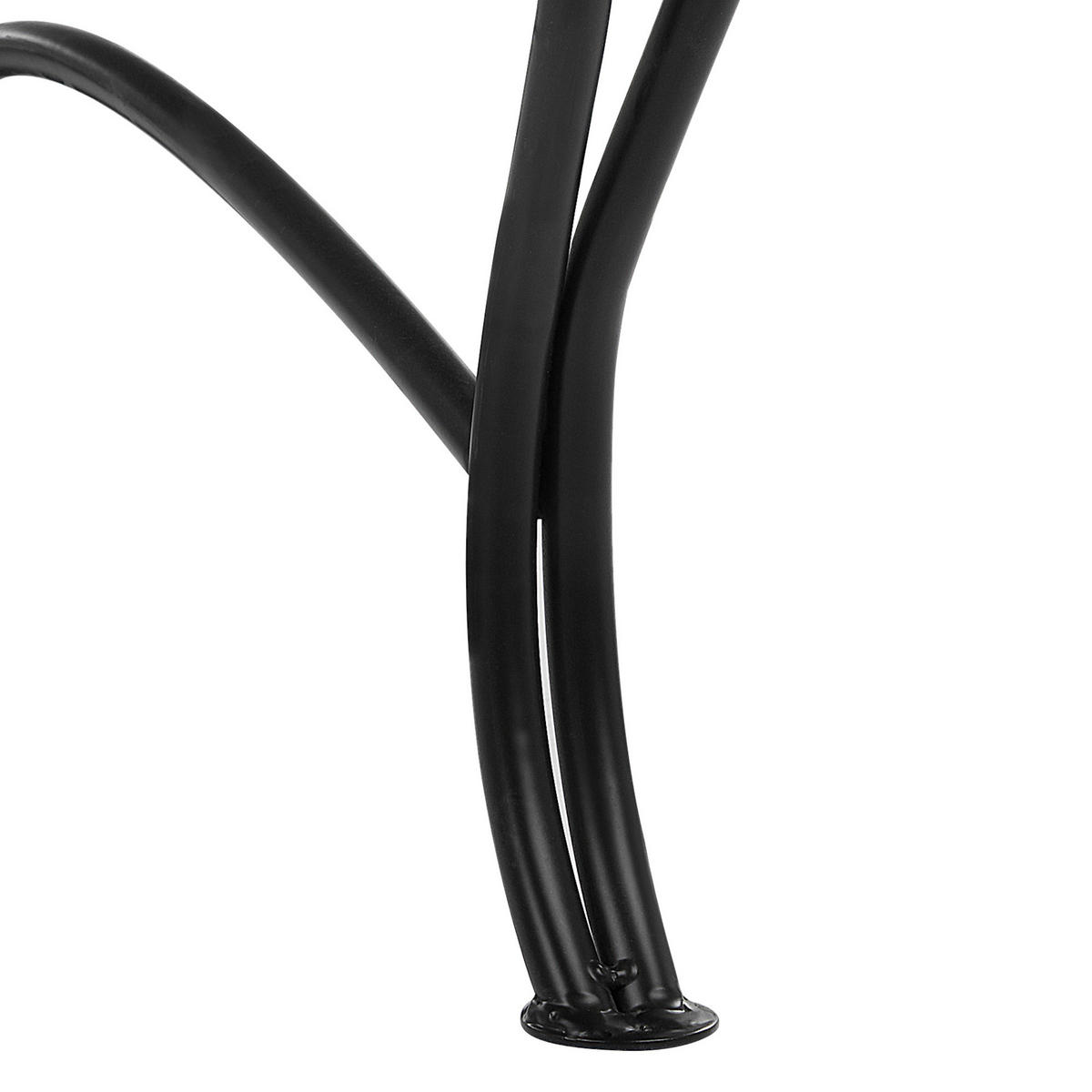 FEUERSTELLE mit Tisch Stah schwarz Mosaik rund Erebus - Schwarz/Braun, Metall (80/50/80cm)