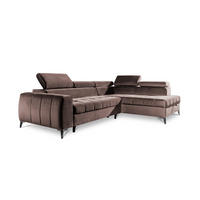 ECKSOFA Schlafsofa Agnesa In Salvador - Braun, Holzwerkstoff/Textil (275/200cm) - Fun Möbel