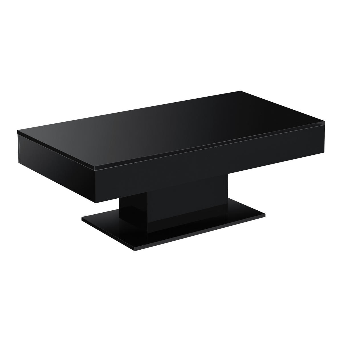 KONFERENČNÍ STOLEK Lünen 110/60/40 cm - vysoce lesklá černá, kompozitní dřevo (60/110/40cm) - [en.casa]