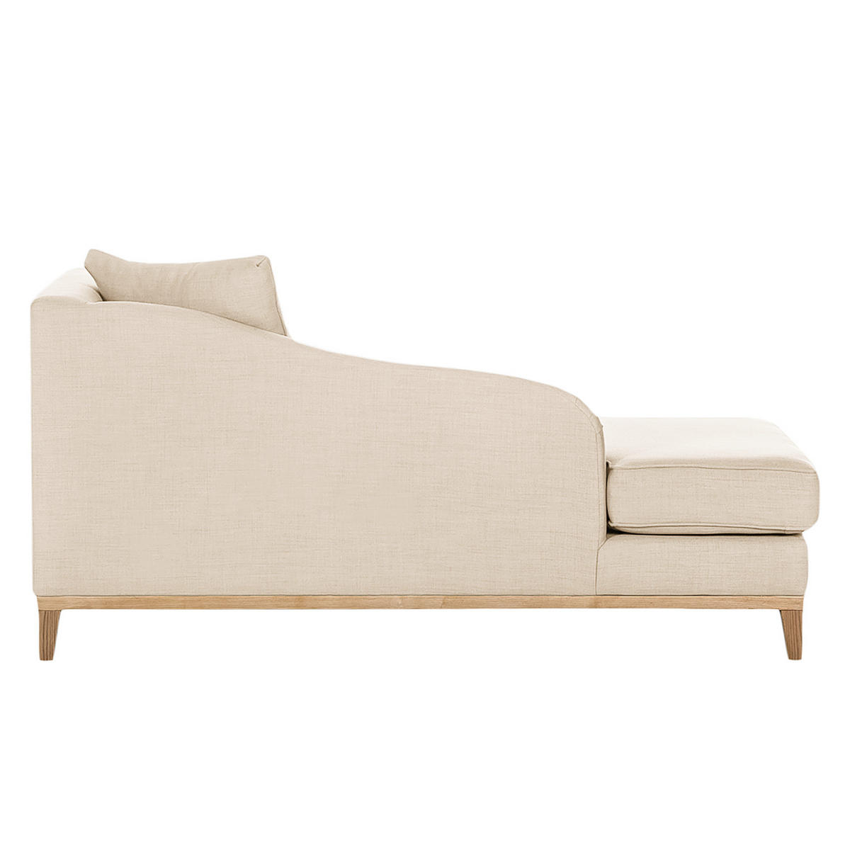 RECAMIERE - Beige, Eichenholz/Textil (165/77/82cm) - home24