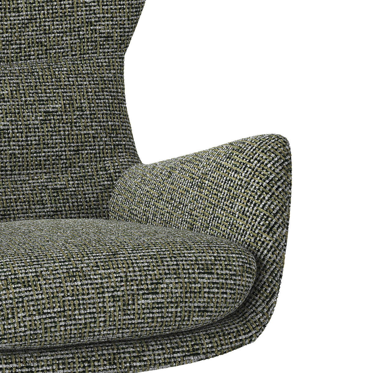 SESSEL mit Kreuzfuß - Chromfarben/Grün, Textil/Metall (84/99/96cm) - home24