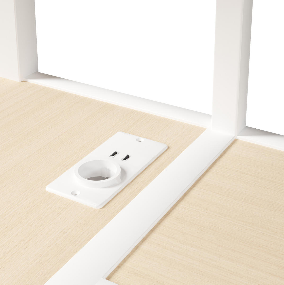 HOCHBETT 90/200 cm, Weiß mit Schubladen, Tisch, Steckdose und LED-Licht - Weiß, Metall (90/200cm) - MIVRAY