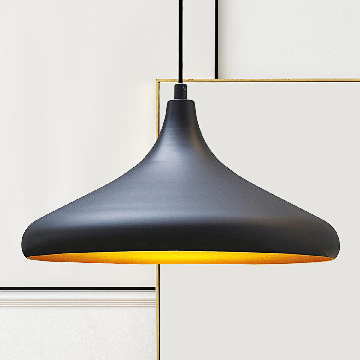 PENDELLEUCHTE Champion 35/20 - Schwarz, Metall (20/35/20cm) - Bamyum