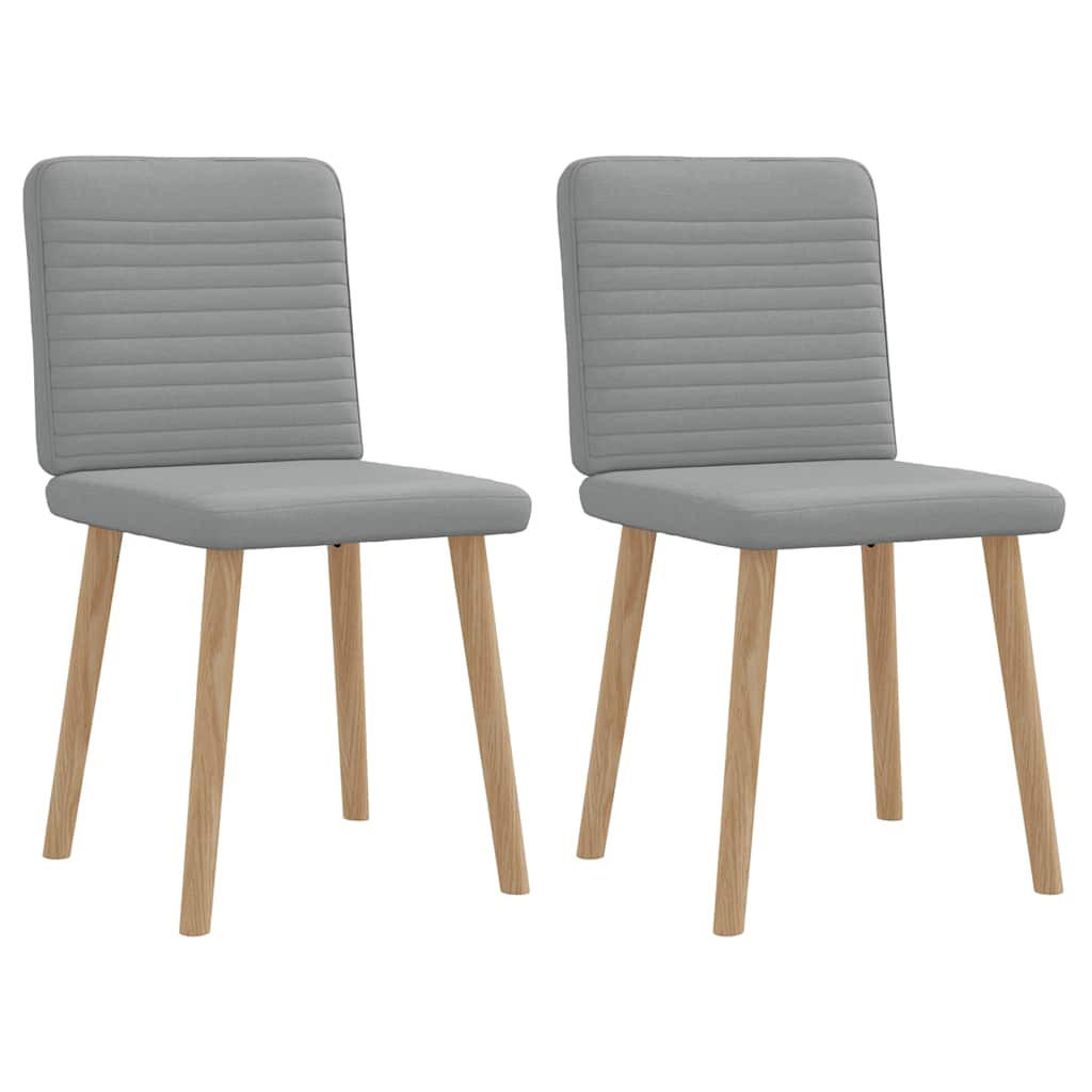 ESSZIMMERSTÜHLE 2 Stk. Hellgrau Stoff 45*54*86cm - Grau, Metall (45/86/54cm) - ZMH