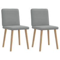ESSZIMMERSTÜHLE 2 Stk. Hellgrau Stoff 45*54*86cm - Grau, Metall (45/86/54cm) - ZMH