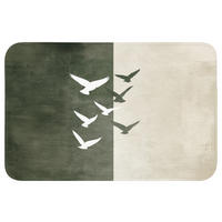 WC PŘEDLOŽKA Japandi - Pták - Zelený 60x40 cm - olivově zelená, textil/plast (60/1cm) - OnlyWow