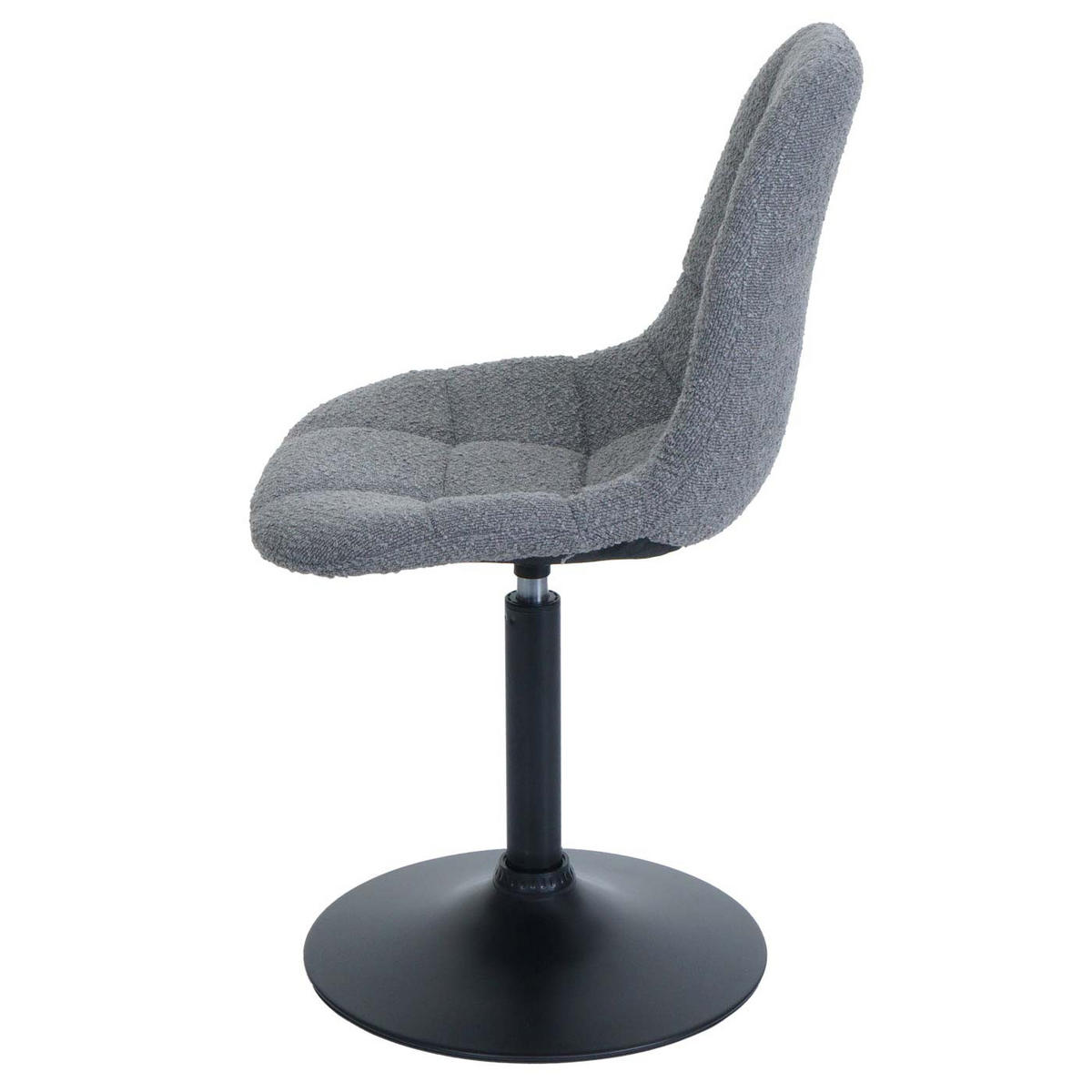 ESSZIMMERSTUHL 83x47x43cm Sitzhöhe 47cm Stahl Stoff/Textil Bouclé Dunkelgrau - Dunkelgrau, Textil (47/83/43cm) - CHEFGASTRO
