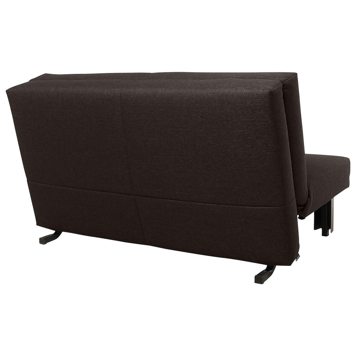 FALTSOFA Kalomira Bezug Flachgewebe Metall schwarz / schoko - Dunkelbraun, Kunststoff (145/84/100cm) - 58aufmkessel