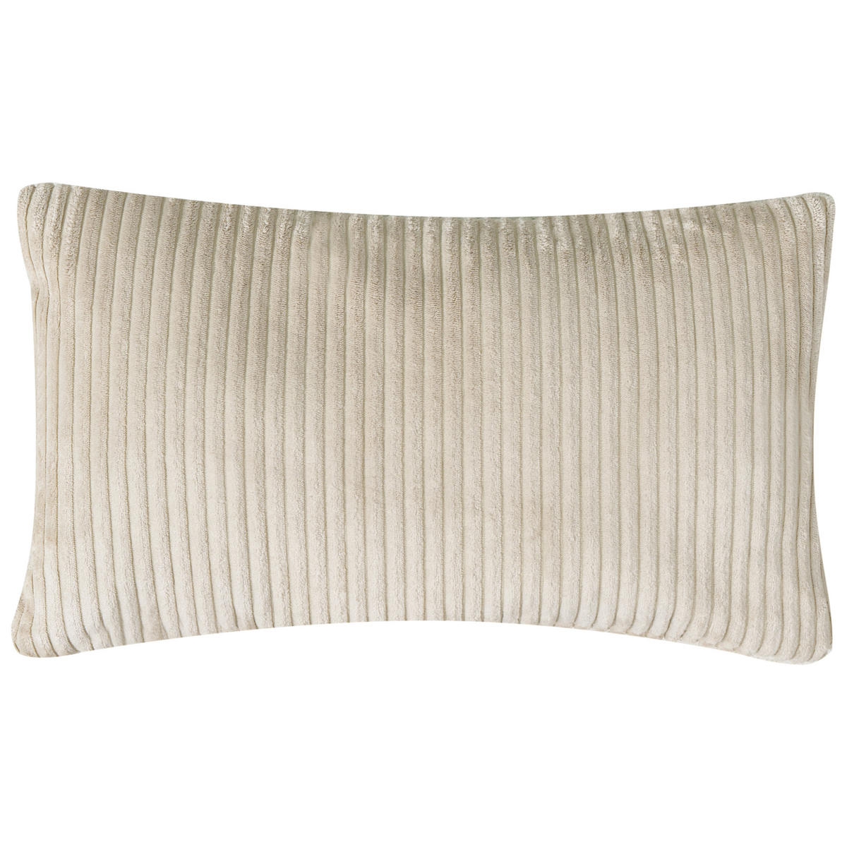 CHAISELONGUE-LINKSSEITIGE Cord Hellbeige Vanvey - Beige/Schwarz, Textil (147/73/78cm) - Beliani