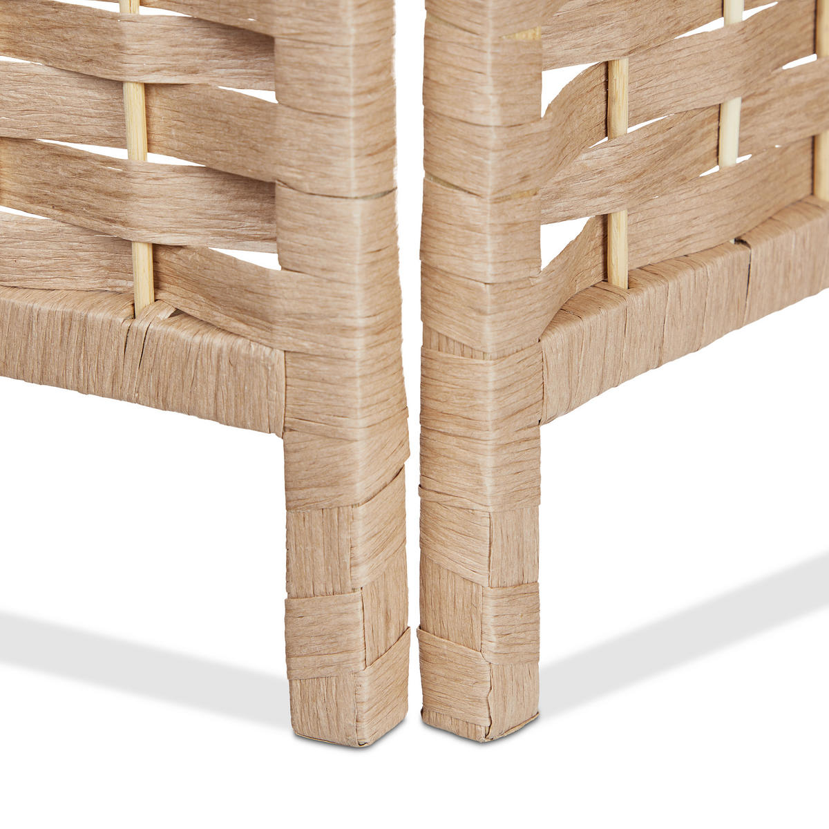 PARAVENT - Hellbraun, Holz/Papier (120/170/2cm) - Relaxdays