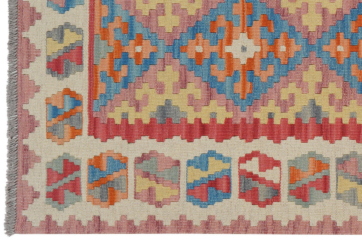 HANDWEBTEPPICH Kelim Gashgai Rot 240/85 cm Schurwolle - Rot, Textil (85/240cm) - Looma