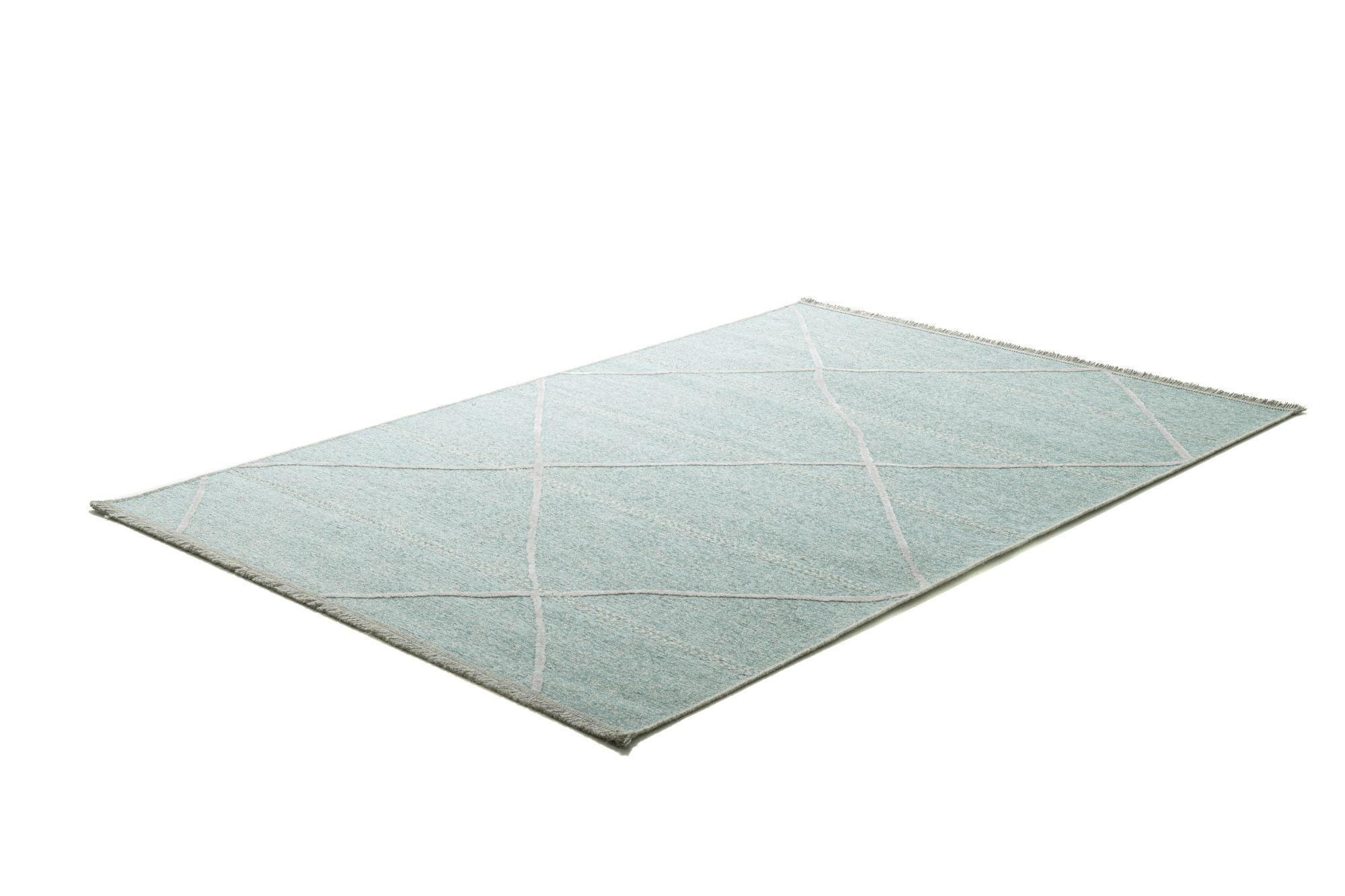 FLACHWEBTEPPICH Braderup 240x340 cm - Hellblau, Textil (240/340cm) - Sansibar SYLT