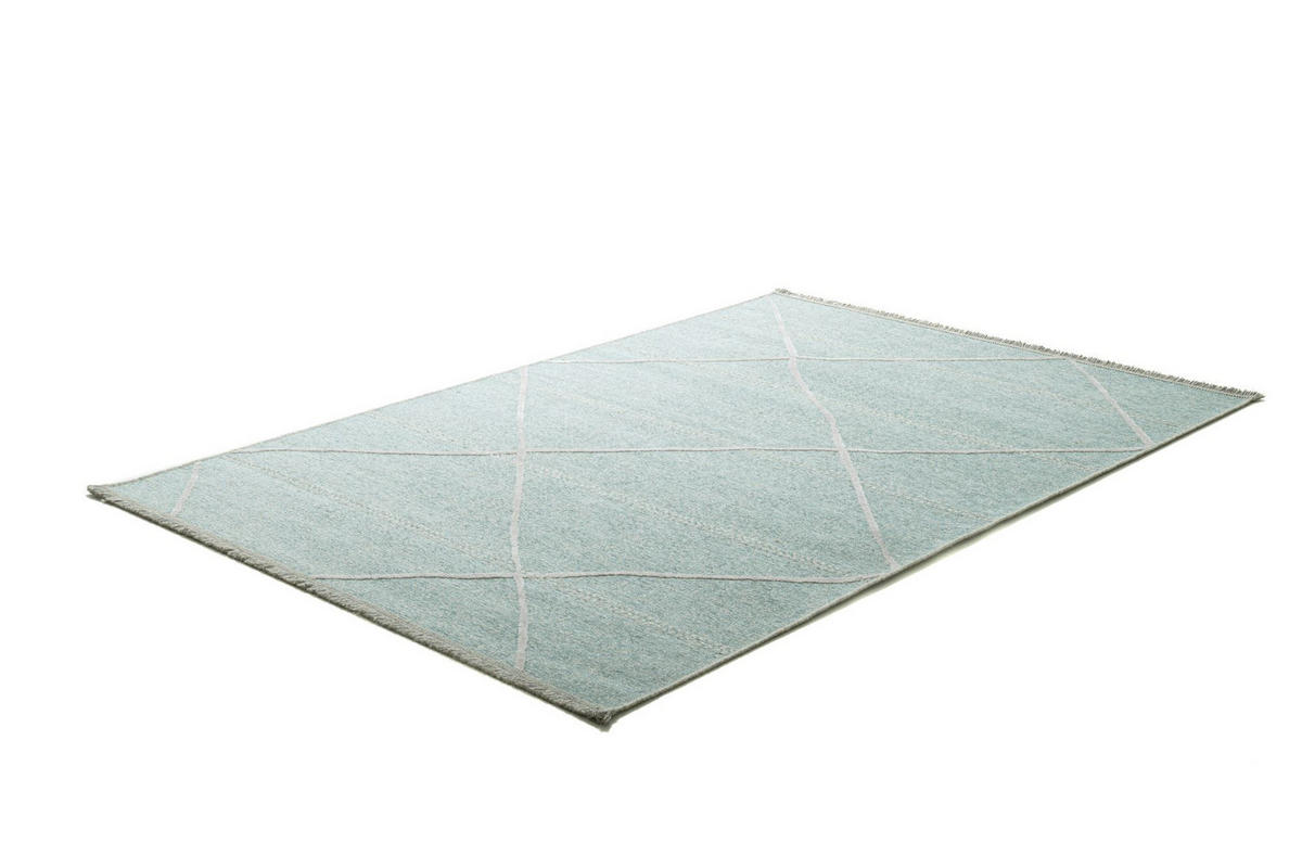 FLACHWEBTEPPICH Braderup 240x340 cm - Hellblau, Textil (240/340cm) - Sansibar SYLT