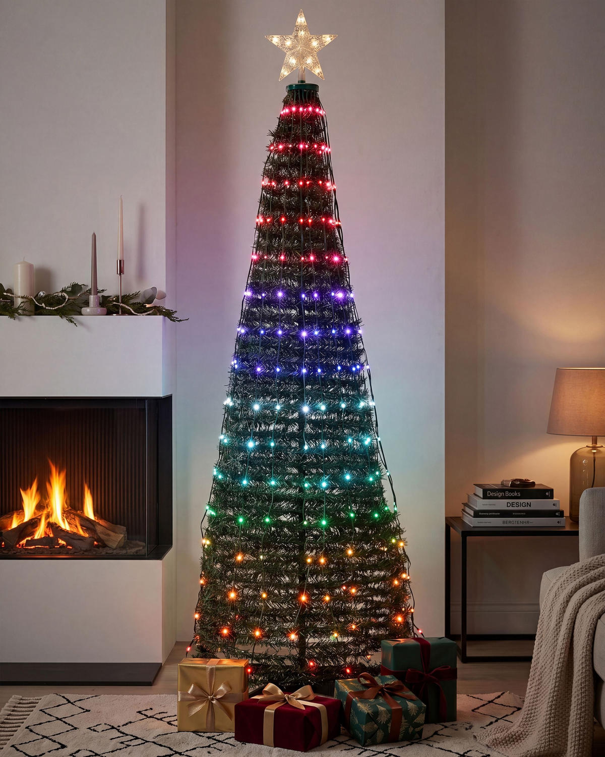 VÁNOČNÍ STROMEK 160 cm Zelený Saarloq - zelená barva, plast (160cm) - Beliani