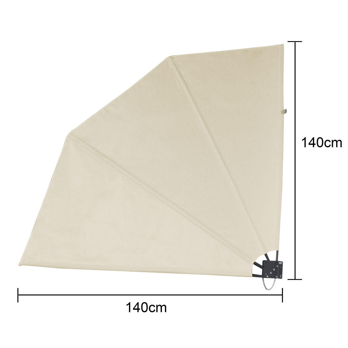 BALKONFÄCHER 140x140 Beige - Beige, Textil (140/140cm) - SVITA