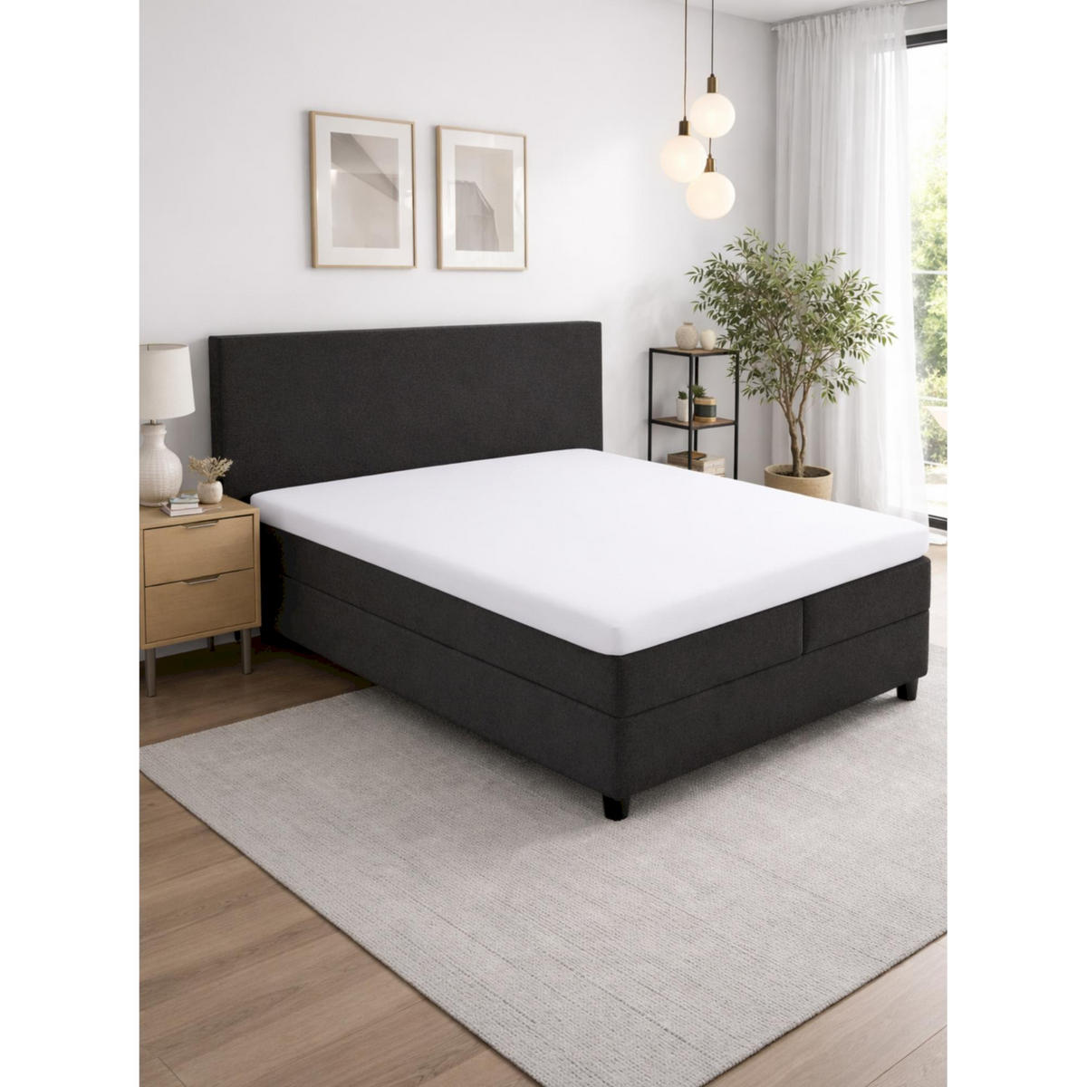 TOPPER SPANNBETTLAKEN BASIC - Weiß, Textil (140/200cm) - Schöner Wohnen