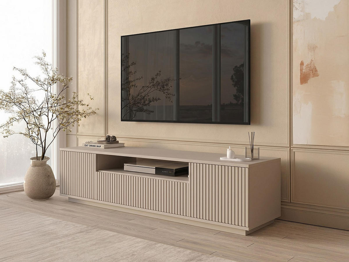 TV-BOARD - 180 x 44.5 - holz - beige Erolya - Beige, Holz (180/44.6/44.5cm) - Vente-Unique
