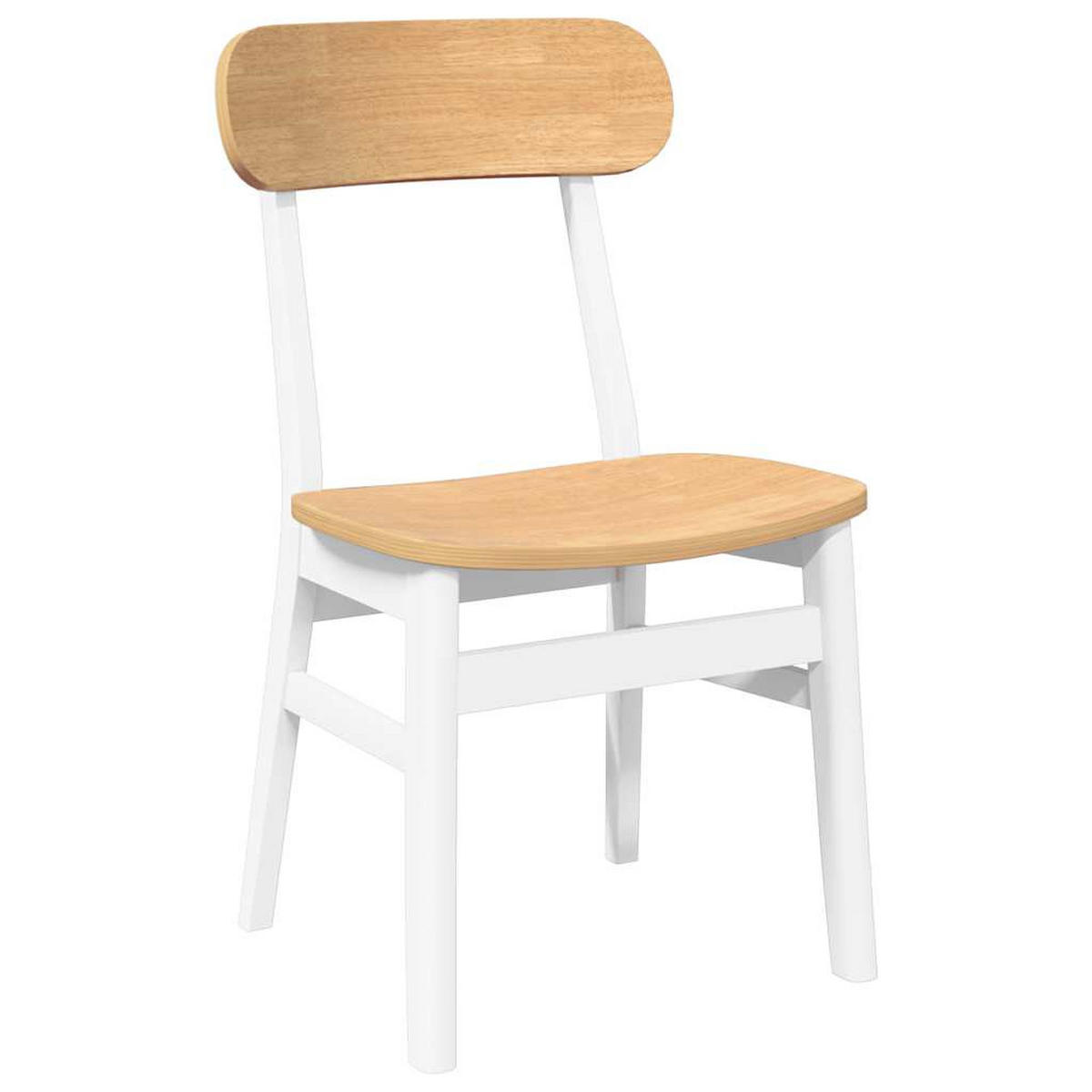STUHL-SET 2 Stk Schwarzhain 46/81.5/47 cm - Weiß, Holz (46/81.5/47cm) - ZMH