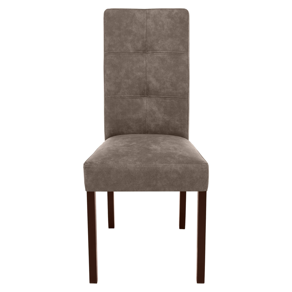 STUHL Solis mit wengefarbenen Holzbeinen, Polsterstuhl, Braun - Wengefarben/Braun, Holz (45/100/42cm) - Beautysofa