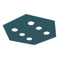 DECKENLEUCHTE - Blau, Metall (70/80/4cm) - Lumicom