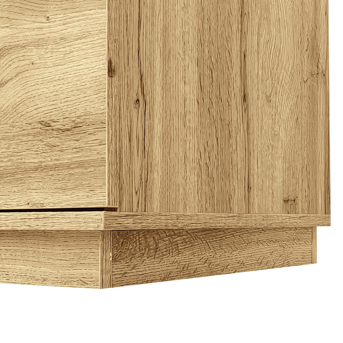 TV-MÖBEL Basel Schwarzgrau Natur 200/45/45 cm - Schwarz, Holzwerkstoff (200/45/45cm) - PANGIVO