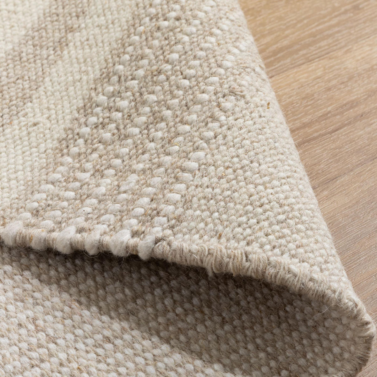 HANDWEBTEPPICH 200/250 cm Habo breite Streifen - Beige, Naturmaterialien (200/250cm) - Steffensmeier