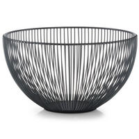 DRAHTSCHALE für Obst Schwarz 25/25/14 cm - Schwarz, Metall (25/14cm) - ZELLER