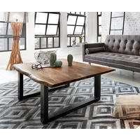 COUCHTISCH NOAH - Schwarz/Braun, Holz/Metall (80/120/40cm) - SAM