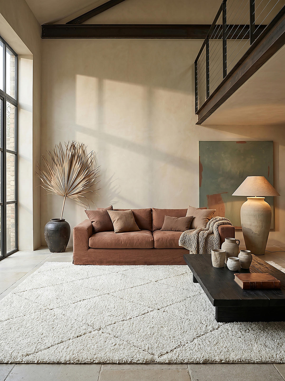 HOCHFLORTEPPICH Berber ATRIO Polypropylen Creme 160 x 230 cm - Beige, Textil (160/230cm) - KADIMA DESIGN