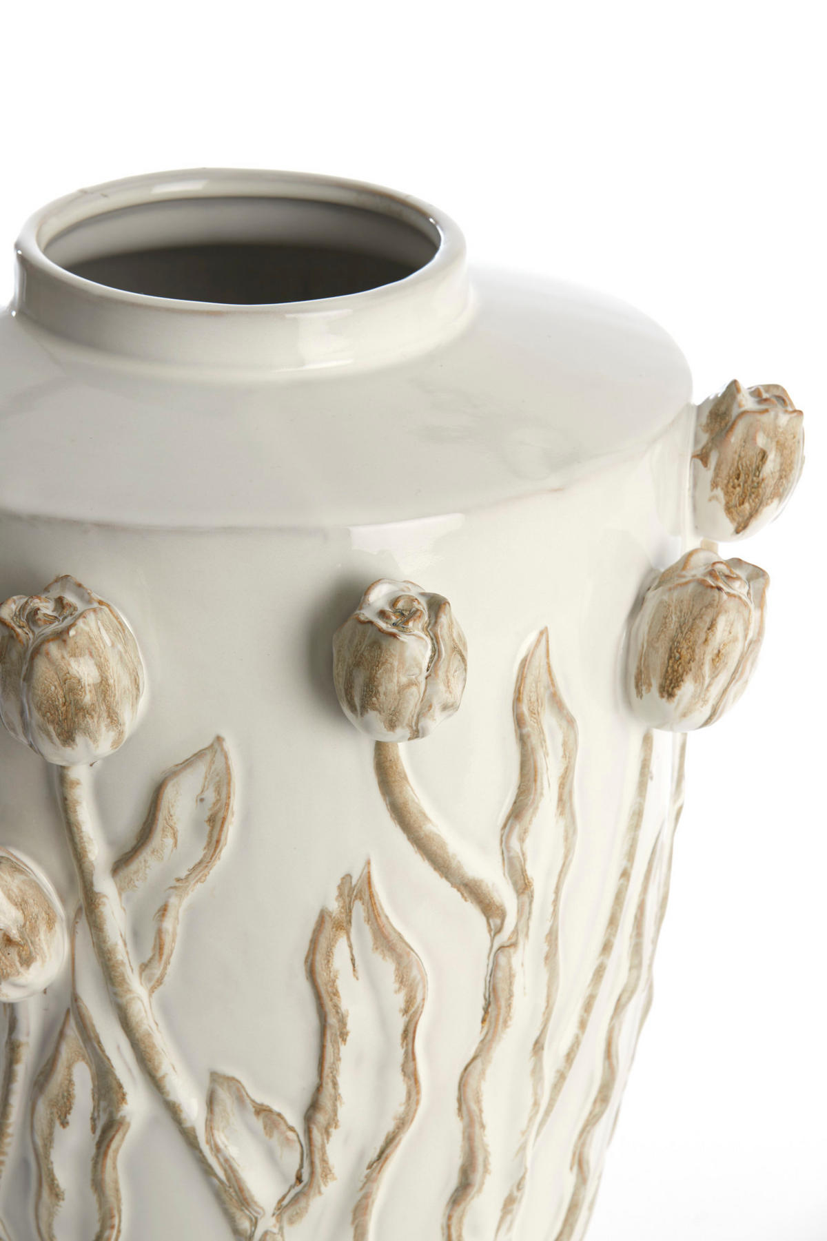 VASE Juana Weiß Ø38/45 cm - Weiß, Keramik (45cm) - Light & Living