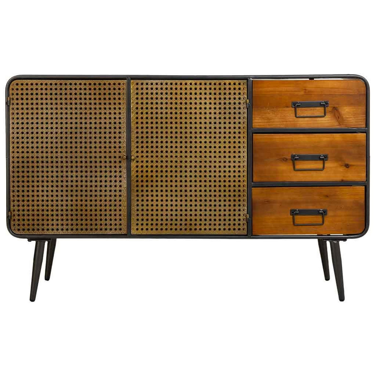 SIDEBOARD aus Metall, Braun, 120x40x75 - Braun, Metall (120/75/40cm) - Wanderlust