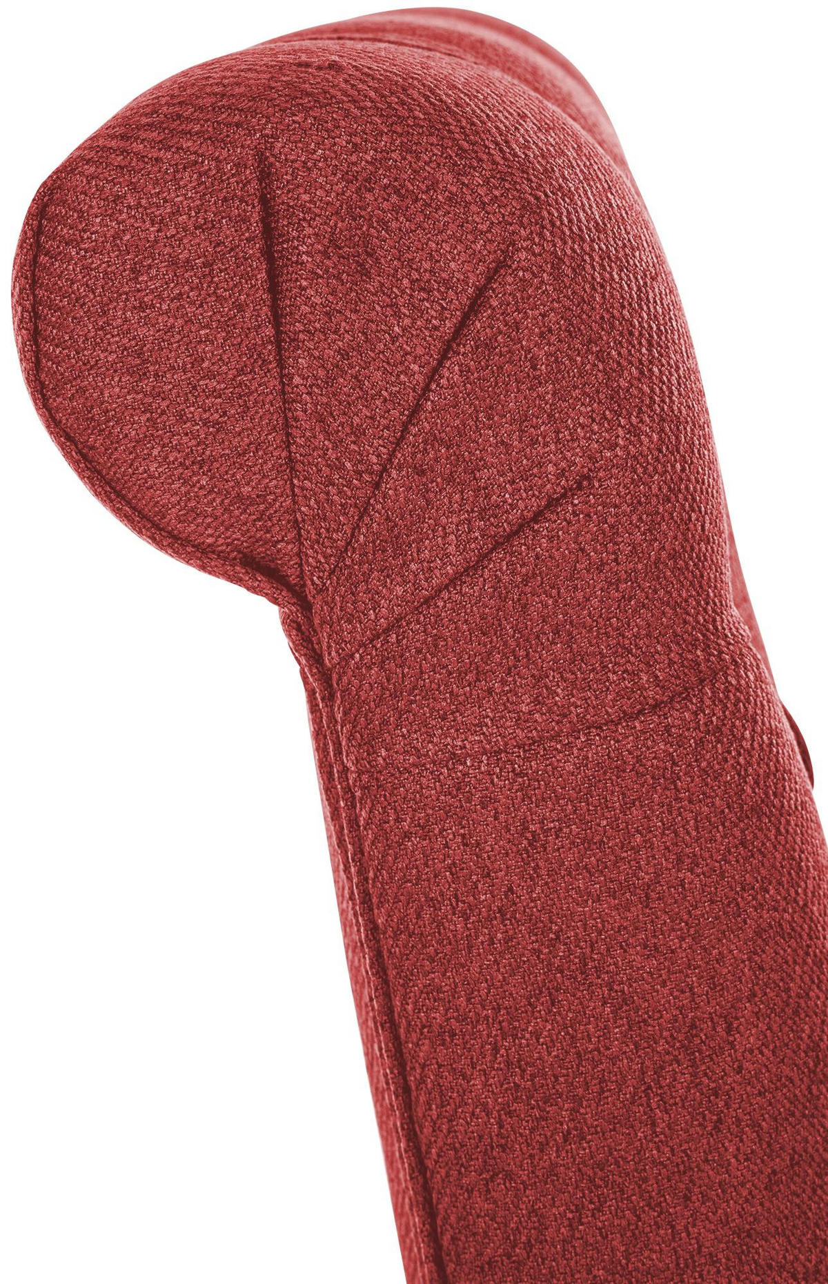 STUHL Stoff rot - Rot/Walnussfarben, Holz/Textil (45/98/63cm) - CLP