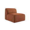 SOFAELEMENT Chenille Stoff Orange - Terracotta/Schwarz, Holzwerkstoff/Kunststoff (80/70/102cm) - Makamii